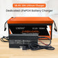 CHINS Bluetooth LiFePO4 Smart 48V 100AH Lithium Battery+48V 10A Lithium Battery Charger for Golf Cart, Trolling Motor, Marine, Peak Current 500A