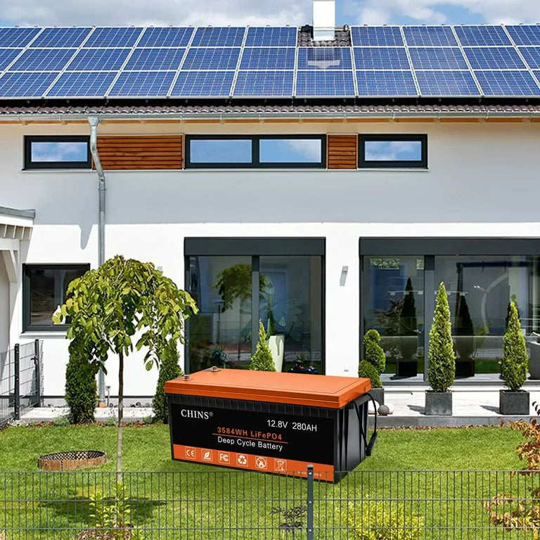 CHINS LiFePO4 12V 280AH Lithium iron Battery Built in 200A BMS for Home Energy Storage